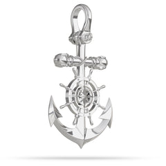 Sterling Silver Mariner Cross Anchor Necklace Pendant By Nautical Treasure Jewelry 