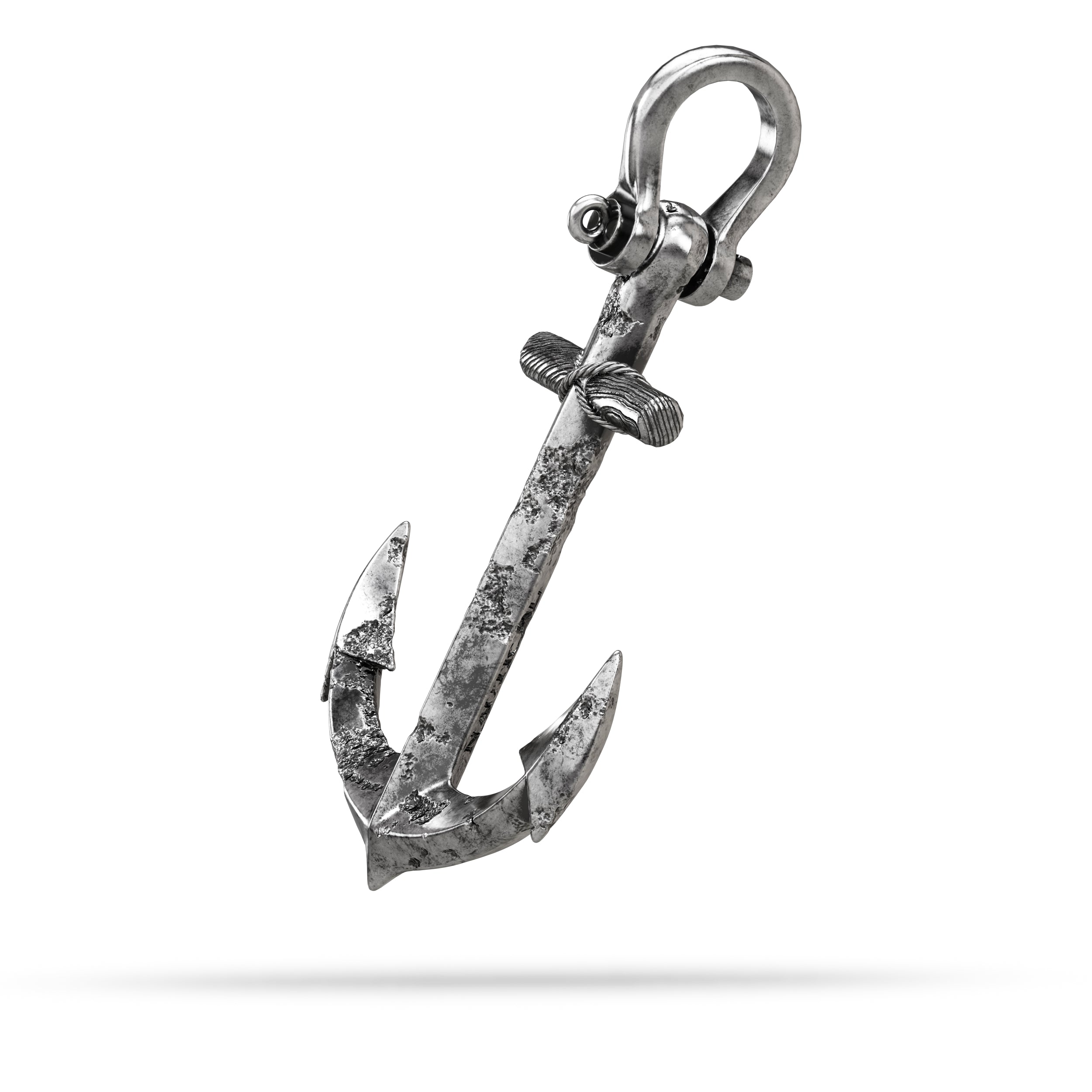Sterling silver Mens Anchor Necklace Pendant By Nautical Treasure Jewelry 
