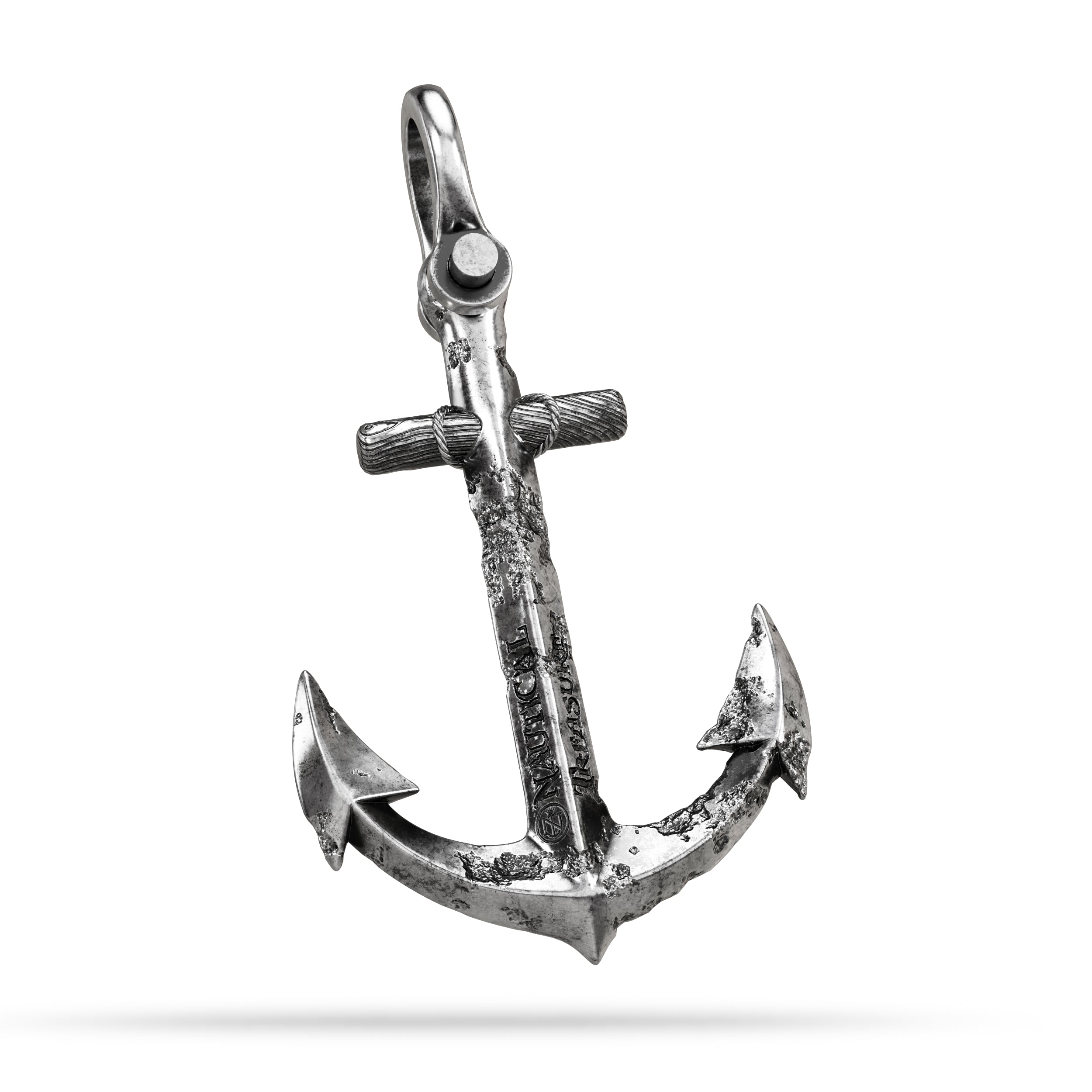 Sterling silver Mens Anchor Necklace Pendant By Nautical Treasure Jewelry 
