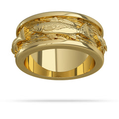 Yellow Gold Back Country fishing Ring Trout 