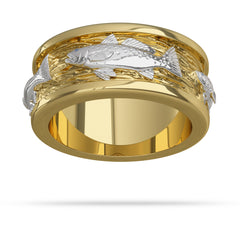  2 Tone Gold Back Country Ring Trout 
