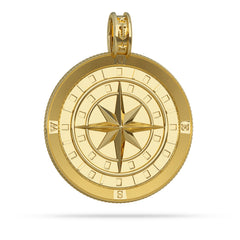Compass Medallion Pendant Large in 14K gold by Nautical Treasure