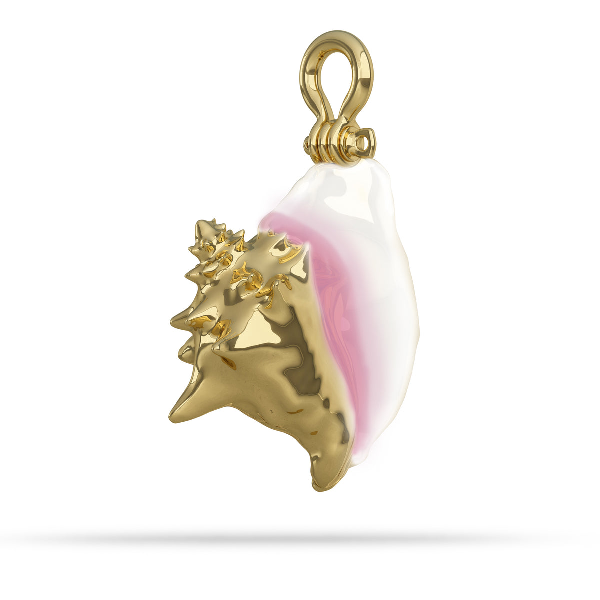 10K Gold Conch Shell Pendant 