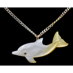 Porpoise Dolphin Pearl Shell Carving