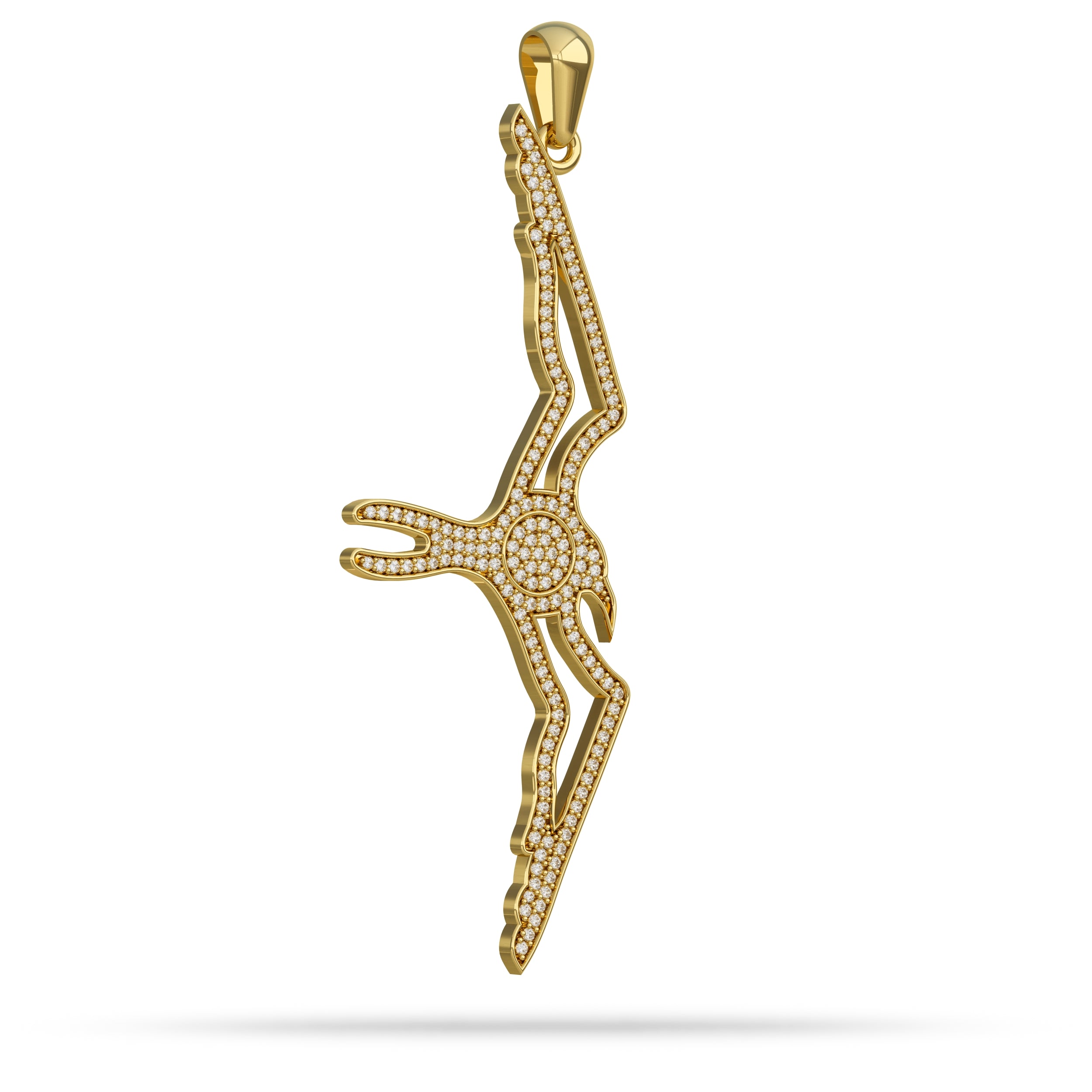 Gold And Diamond Magnificent Frigate War Bird Pendant  By Nautical Treasure Jewelry 