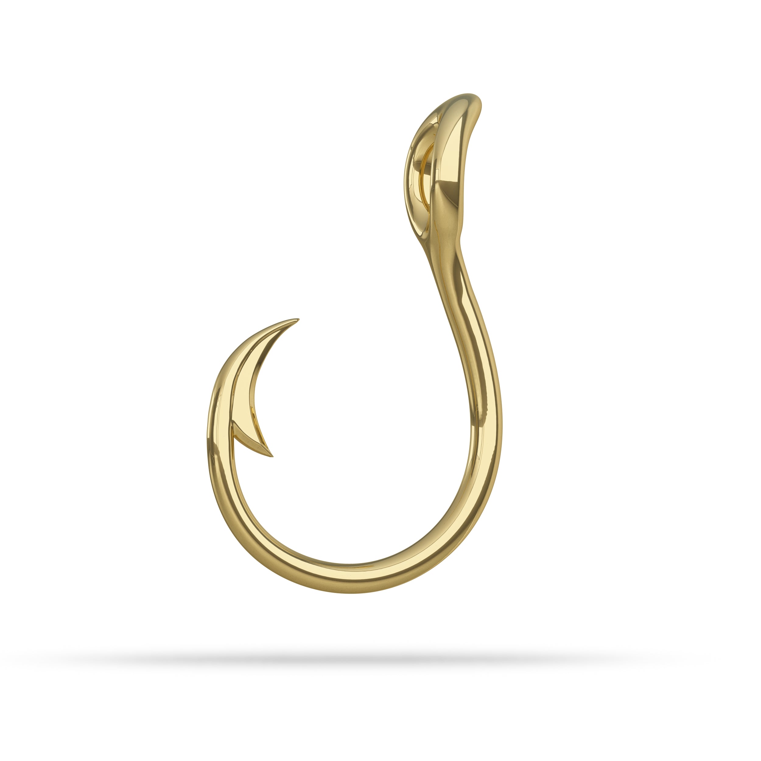 Medium Gold fishing Circle hook pendant by Nautical Treasure