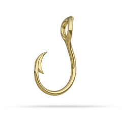 Medium 14K Gold fishing Circle hook pendant by Nautical Treasure