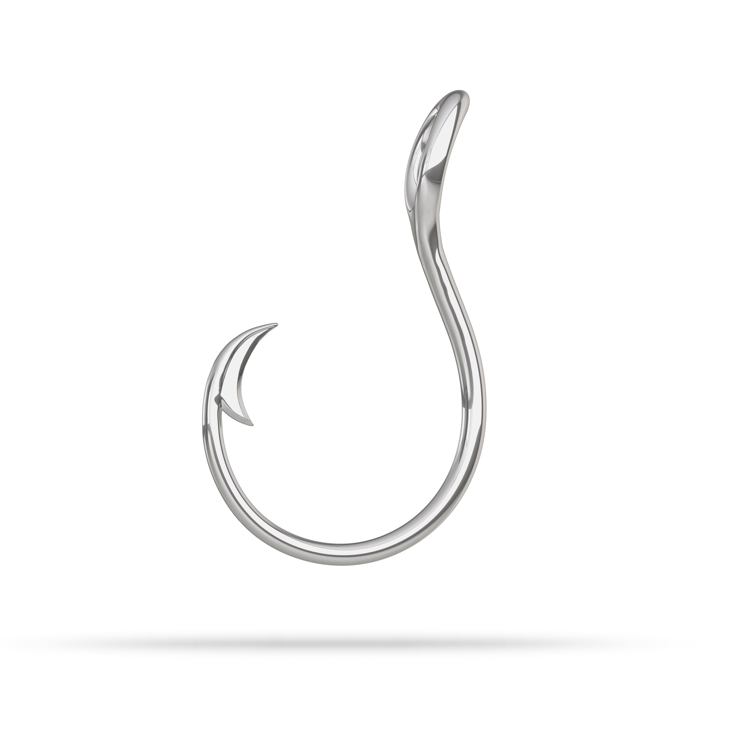 Circle Fish Hook Pendant I Nautical Treasure Jewelry Sterling Silver / 38mm (Medium) by Nautical Treasure Jewelry