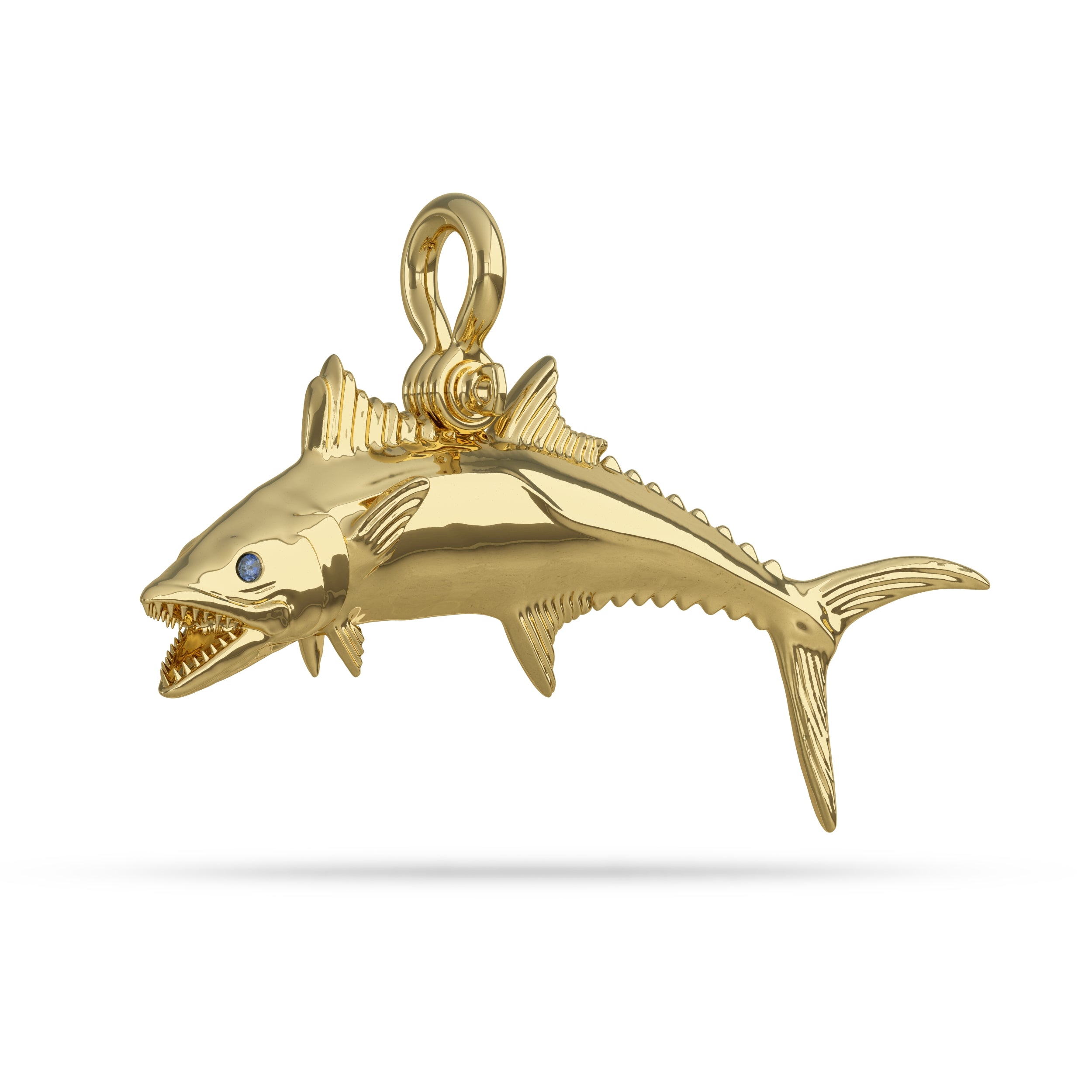 Gold Kingfish Necklace Charm