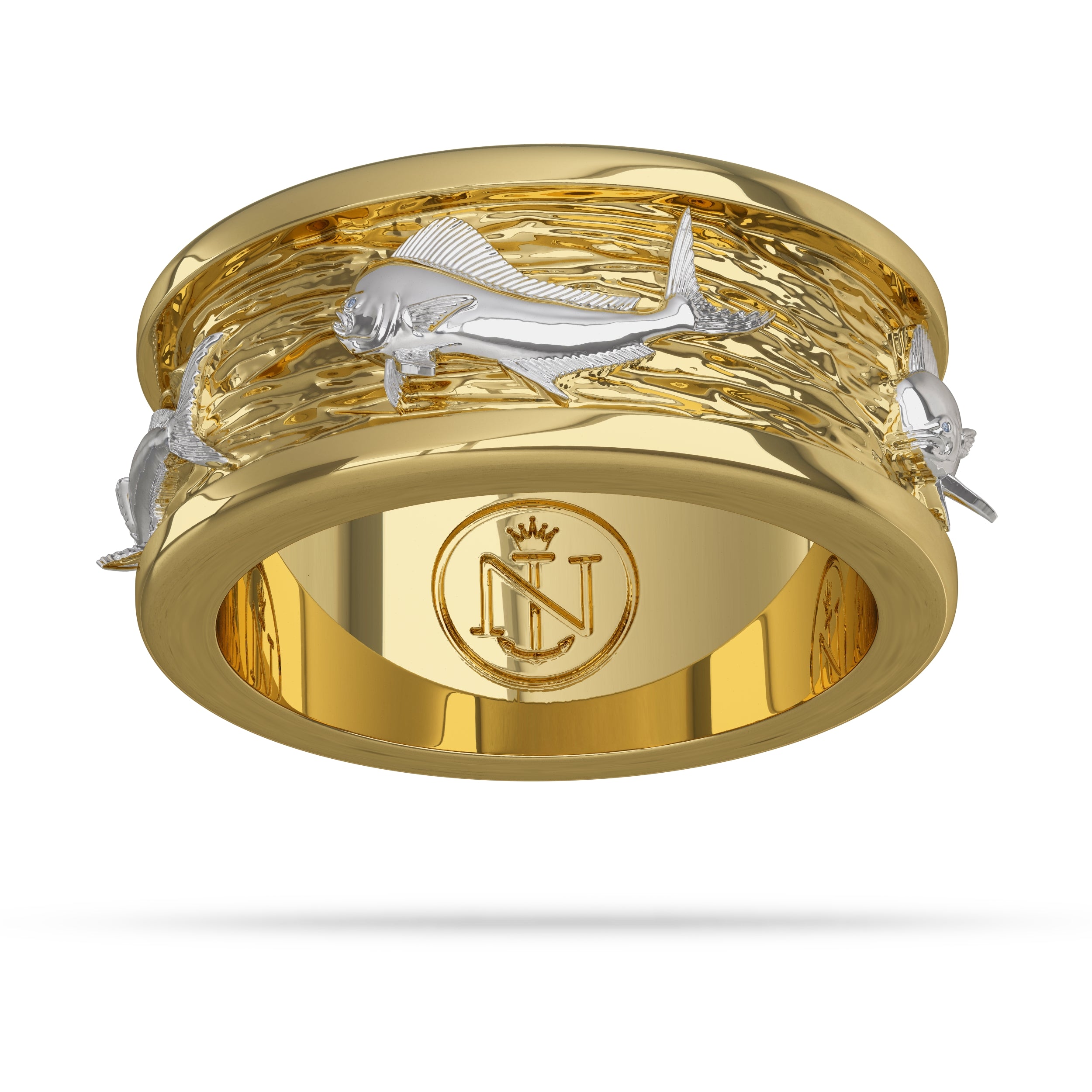 Nautical Treasure 2 tone Gold Mahi Ring 