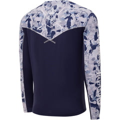 Blue Camo Long sleeve UV Fishing Shirt 