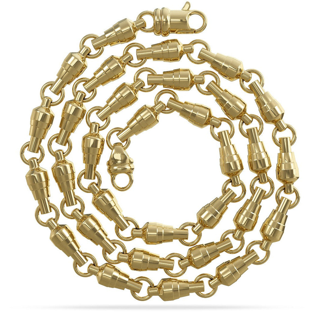 Gold Swivel Link Chain (8.2mm) I Nautical Treasure Jewelry 14K Gold / 22 / Swivel by Nautical Treasure Jewelry