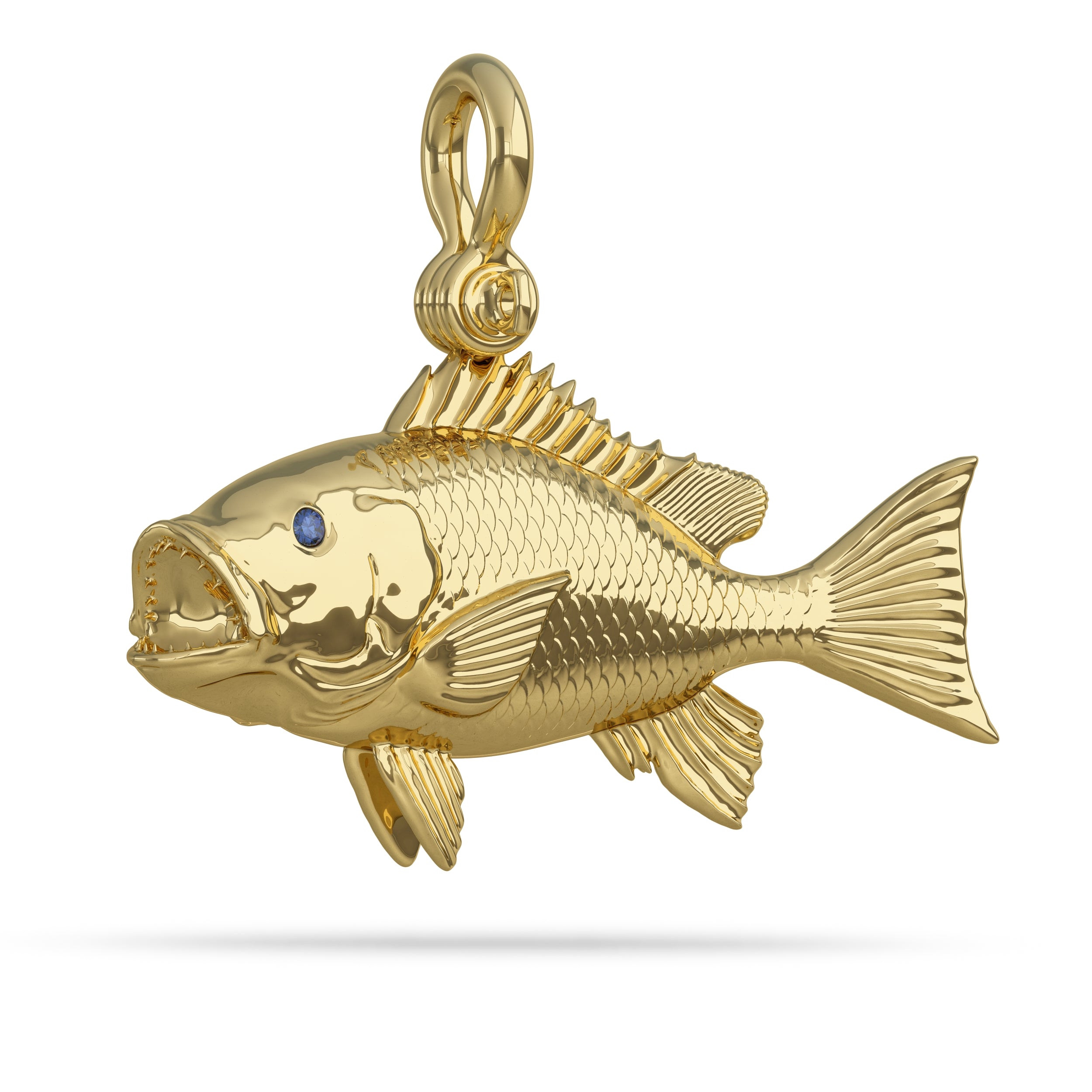 Red Snapper Pendant By Nautical Treasure Jewelry Solid 14k Gold 
