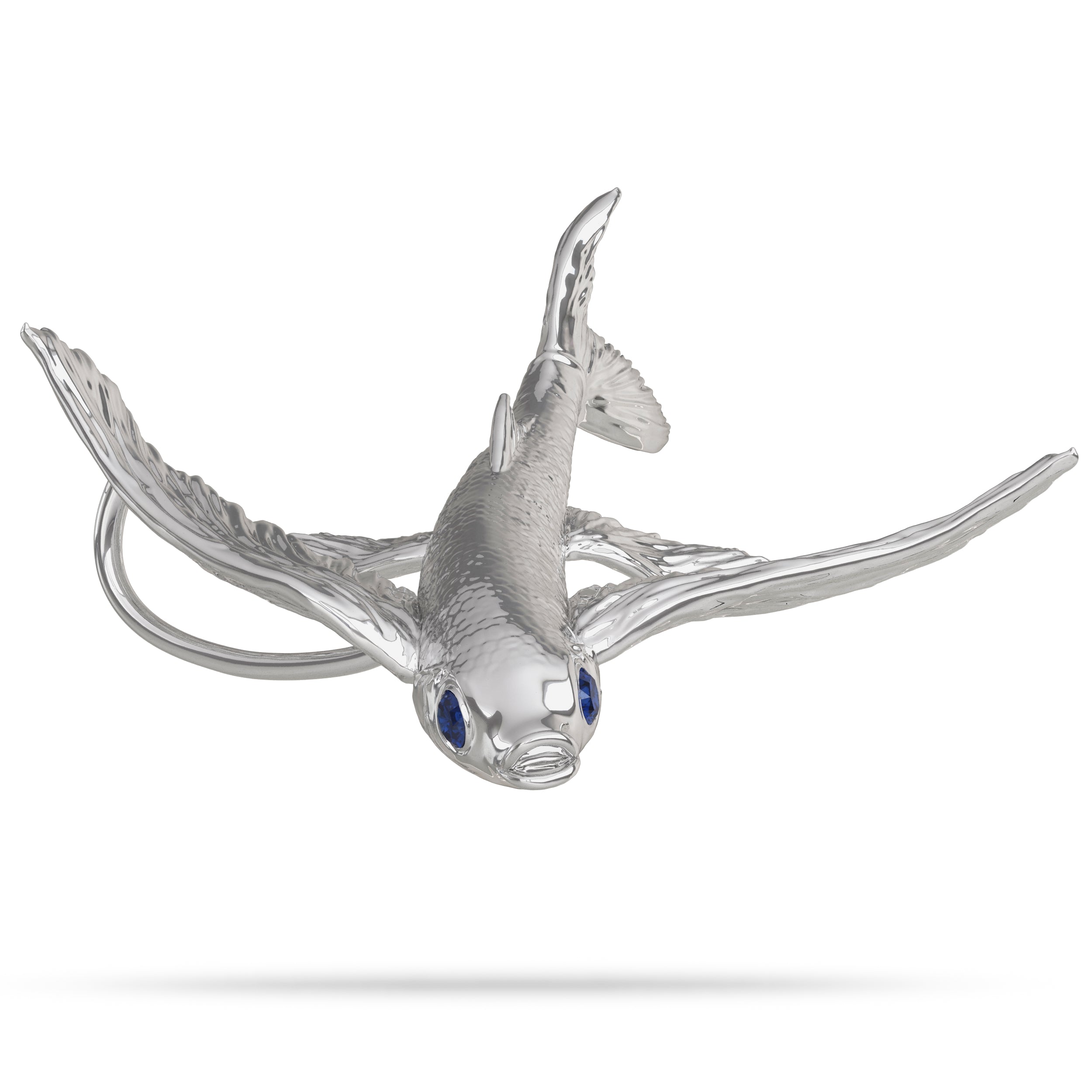 Sterling Silver Flying Fish Pendant By Nautical Treasure Jewelry