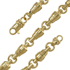 Solid 14k Gold Fishing Swivel Link Anchor Chain With Swivel Clasp Offered By Nautical Treasure In The Florida Keys For Unique Custom Fish Pendant Jewelry