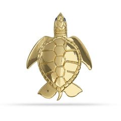  Gold Green Sea Turtle Pendant by Nautical Treasure 