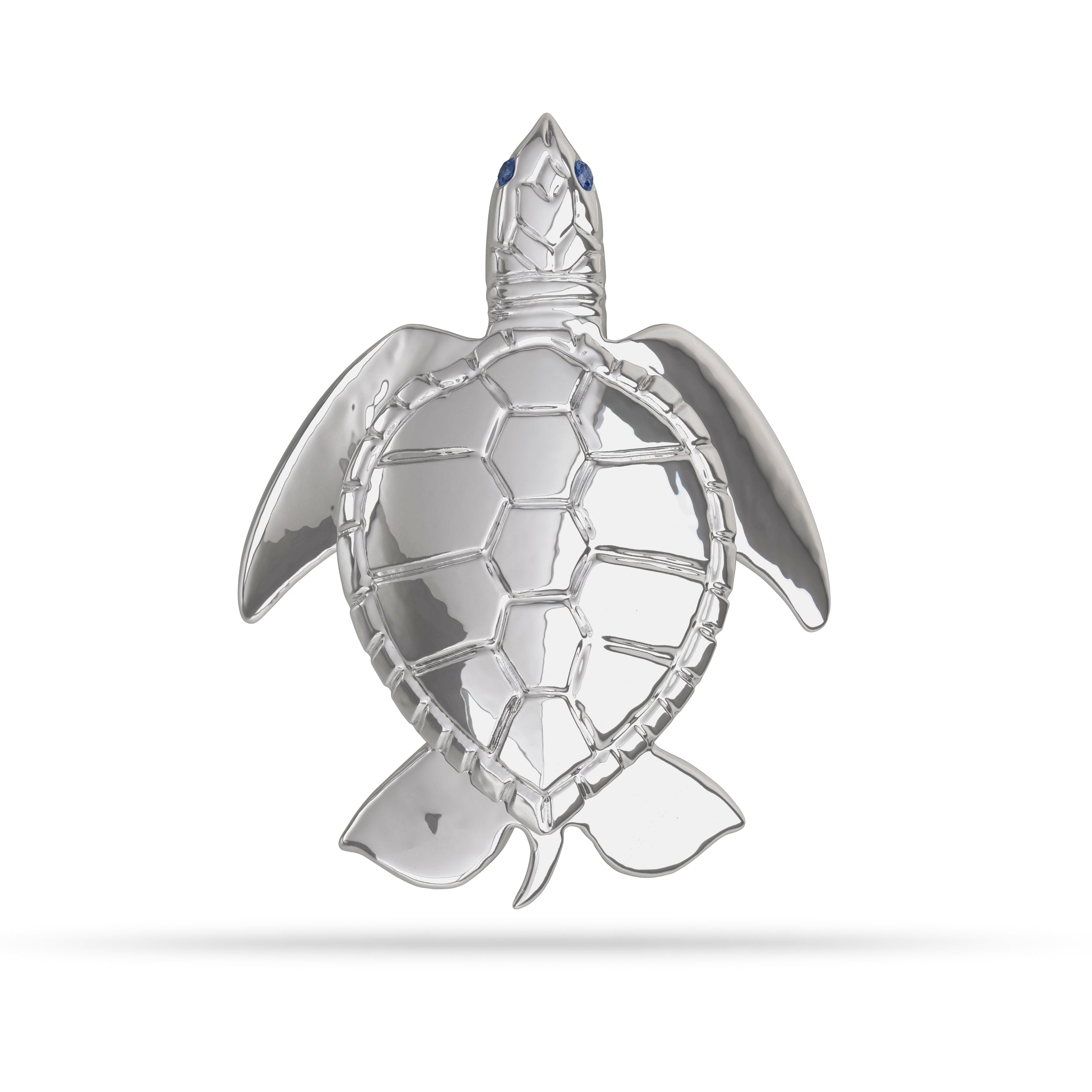 Solid Sterling Silver Green Sea Turtle Pendant by Nautical Treasure 