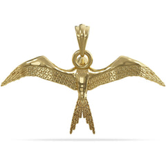 14k Gold Magnificent Frigate War Bird Pendant “On the Prowl” Back