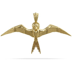14k Gold Magnificent Frigate War Bird Pendant “On the Prowl” By Nautical Treasure Jewelry 