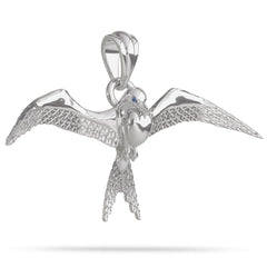 Sterling Silver Magnificent Frigate War Bird Pendant “On the Prowl” By Nautical Treasure Jewelry 