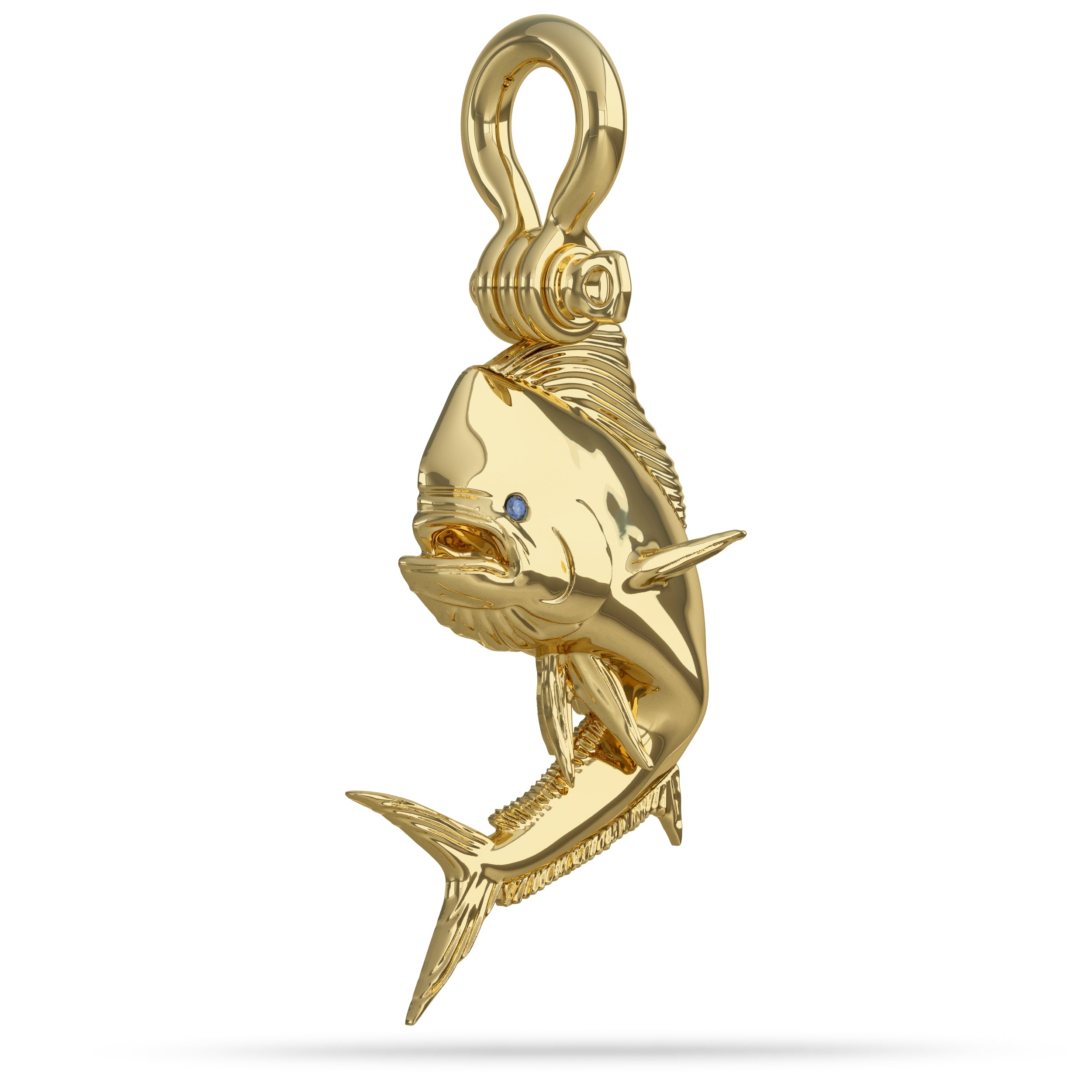 Mahi Bully Dorado Pendant I Nautical Treasure Jewelry 38mm (Medium) / Gold 10K by Nautical Treasure Jewelry