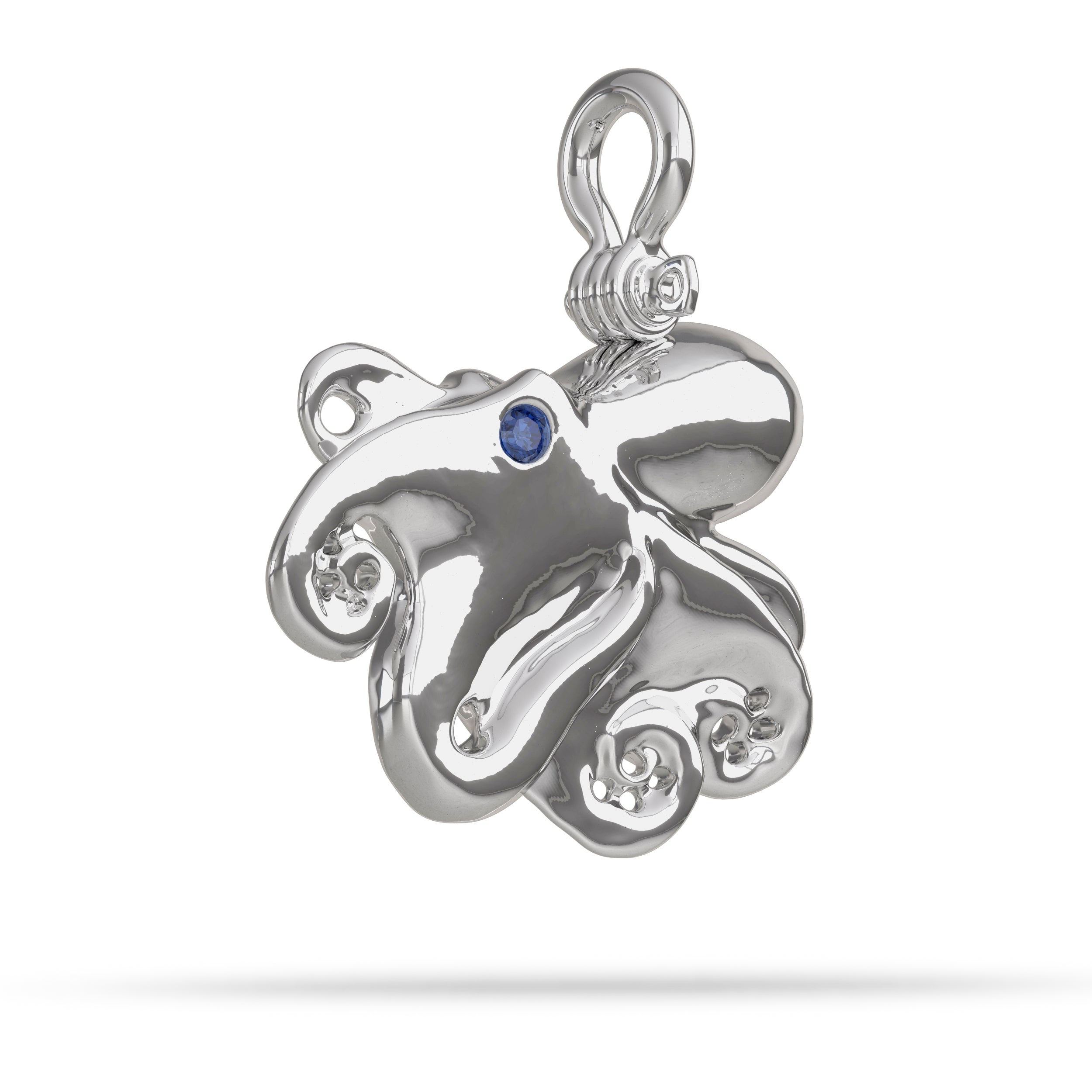 Solid Sterling Silver Octopus Pendant By Nautical Treasure Jewelry