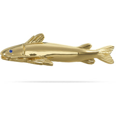 Catfish Pendant I Nautical Treasure Jewelry Emerald / Gold 18K by Nautical Treasure Jewelry