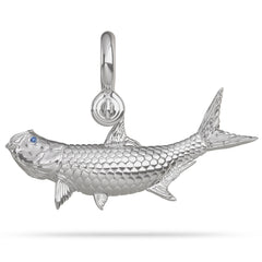  Tarpon Breaching Fish Pendant By Nautical Treasure Jewelry Sterling Silver 