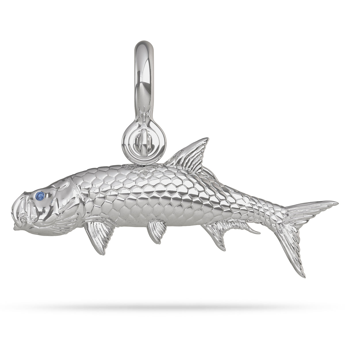 Tarpon Rolling Fish Pendant By Nautical Treasure Jewelry Sterling Silver 