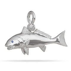 Nautical Treasure Redfish Pendant in Sterling Silver 