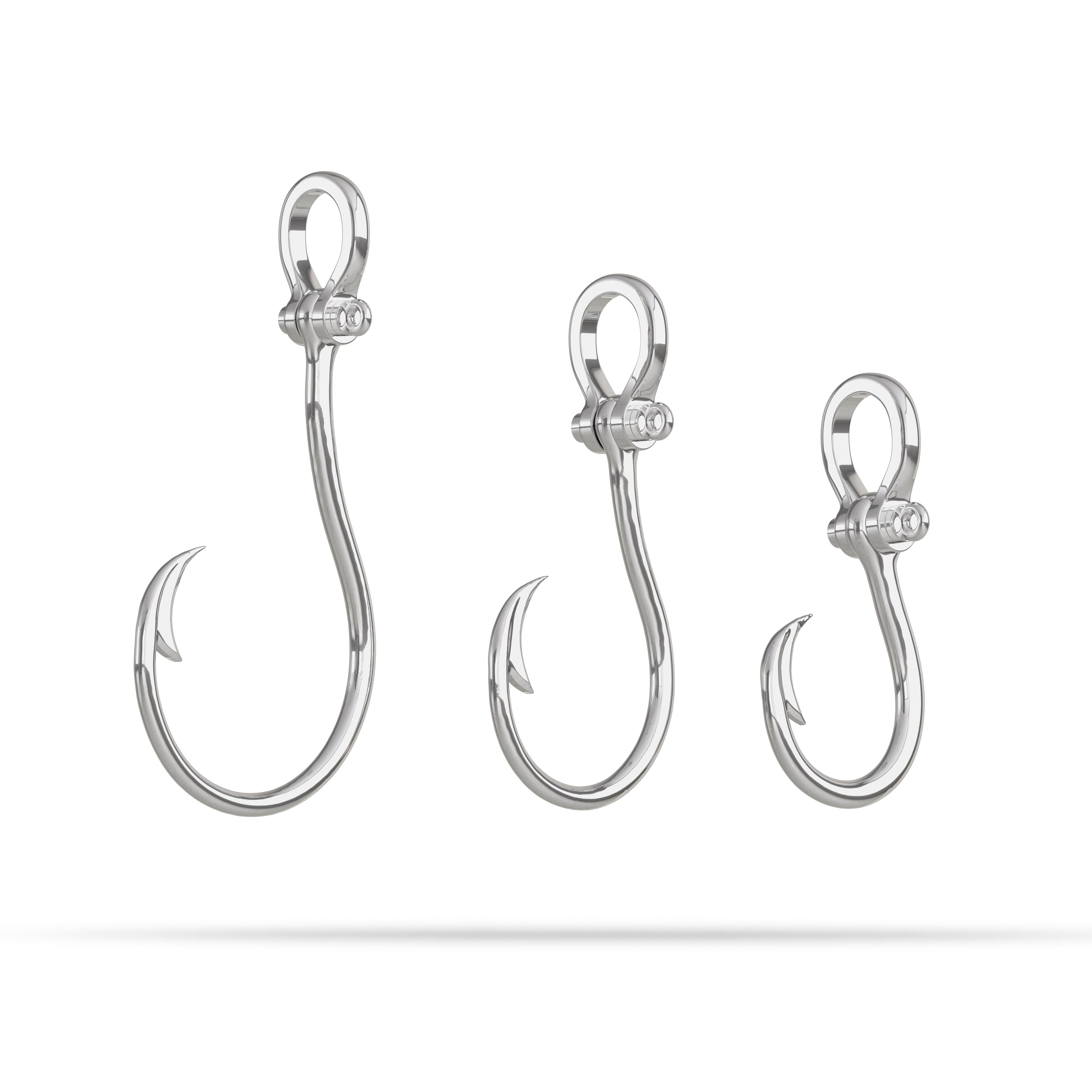NP Supplies 10 Pcs Antique Silver Fish Hook Pendants , Fish Hook Charms, Fish Hook Necklaace ,Anchor Jewelry (NS649)