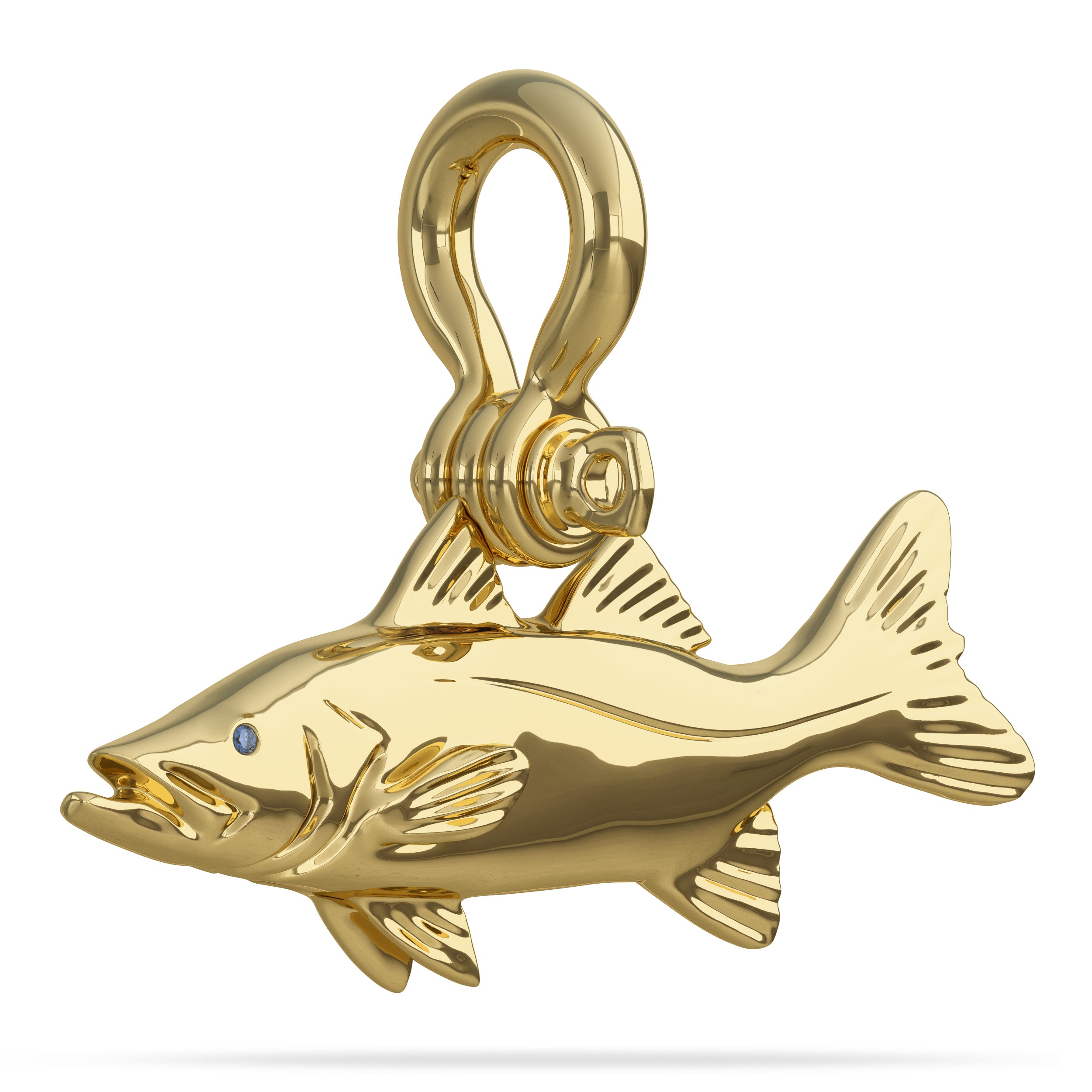 Nautical Treasure Snook Pendant Solid Gold