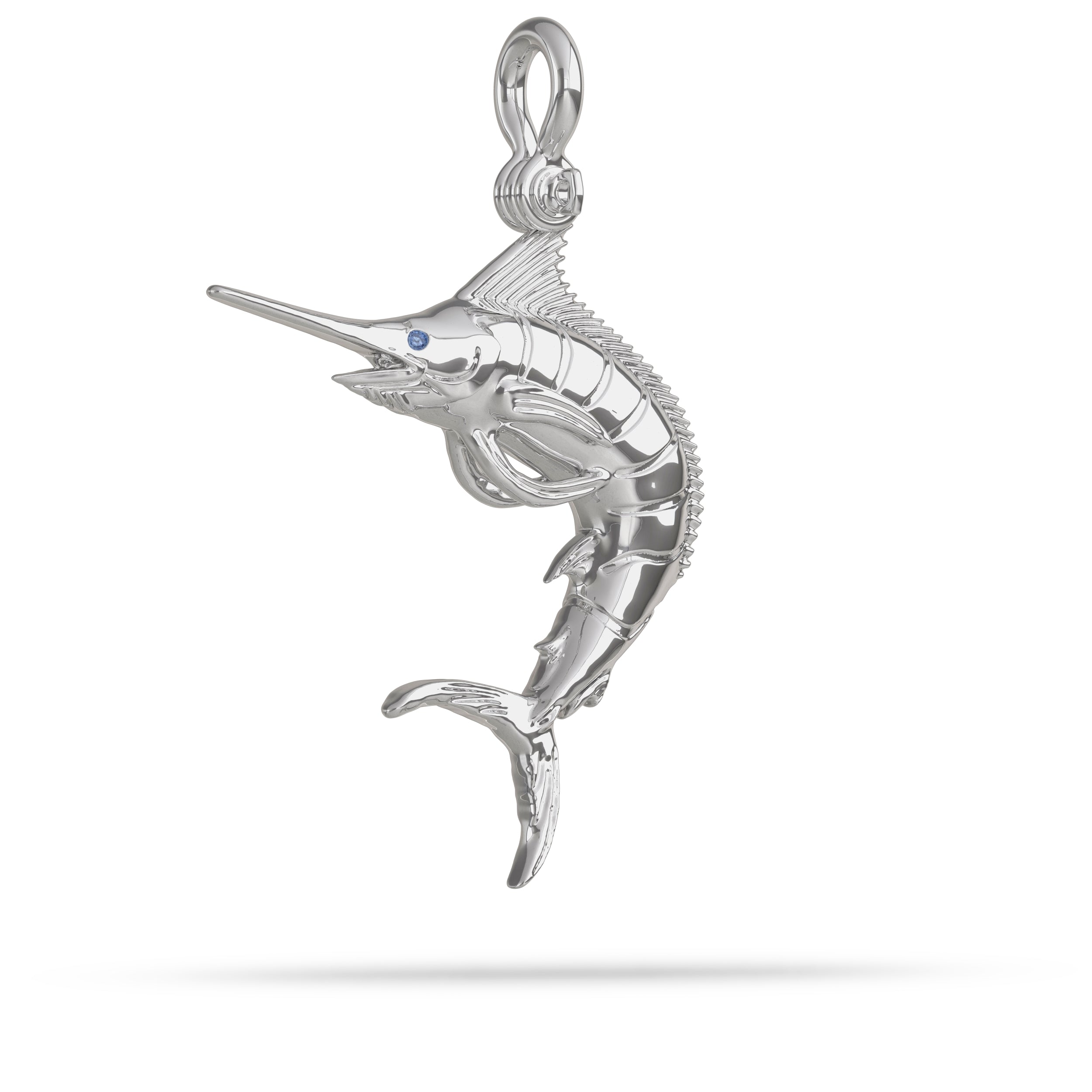 Silver Permit Fish Pendant 001-416-00363 - Nautical, Blue Marlin Jewelry,  Inc.