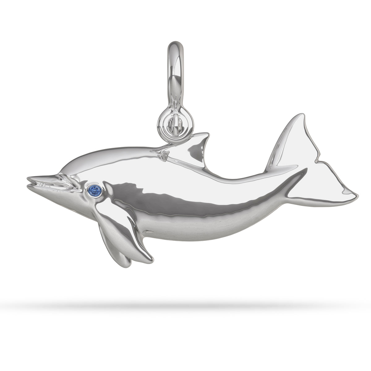 Silver Porpoise Dolphin Pendant Designed By Nautical Treasure Jewelry