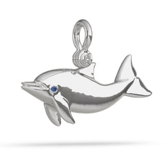 Silver Porpoise Dolphin Pendant 