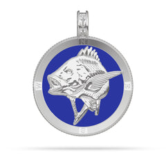 Red Snapper Compass Medallion Pendant