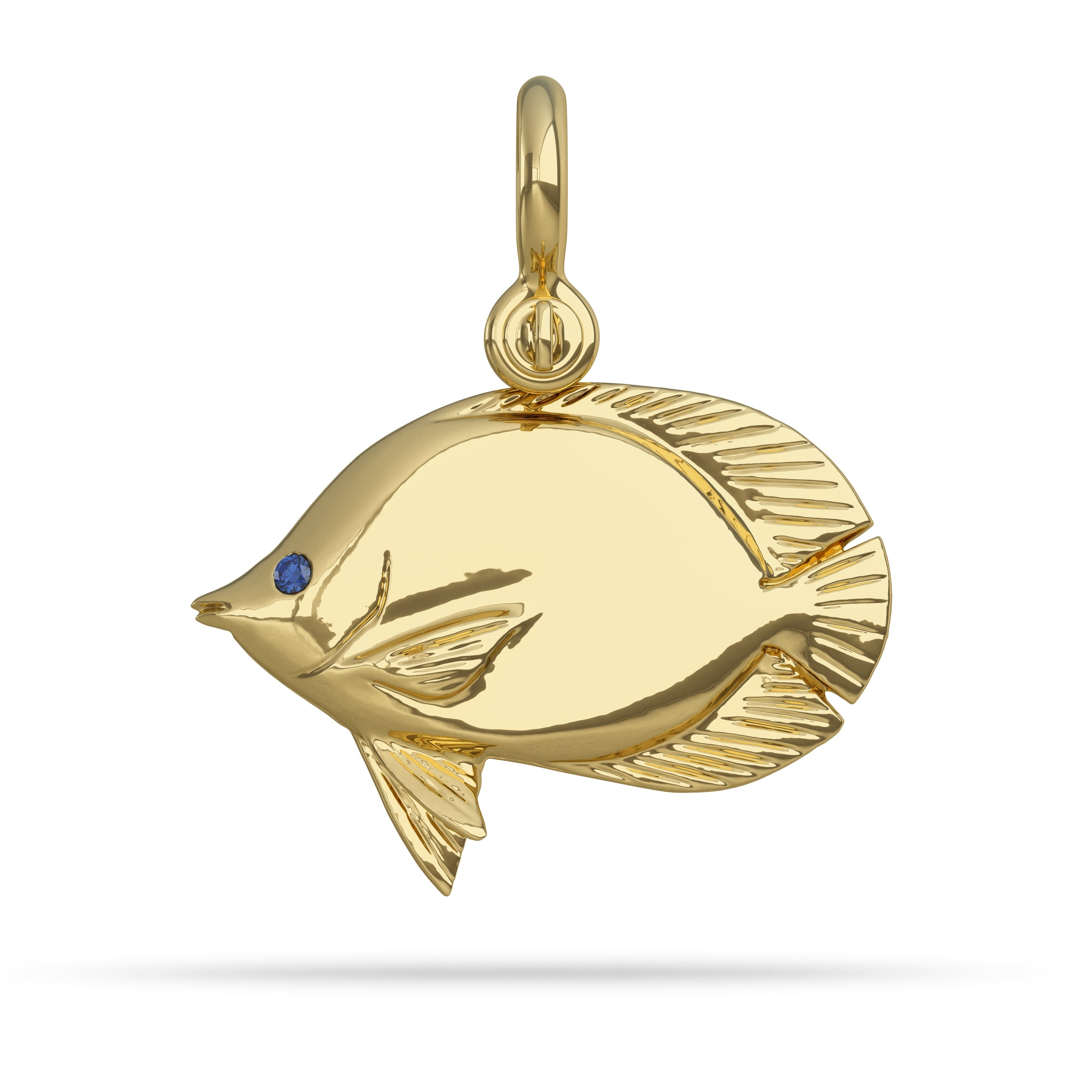Butterfly Fish Pendant I Nautical Treasure Jewelry Sapphire / Gold 10K by Nautical Treasure Jewelry