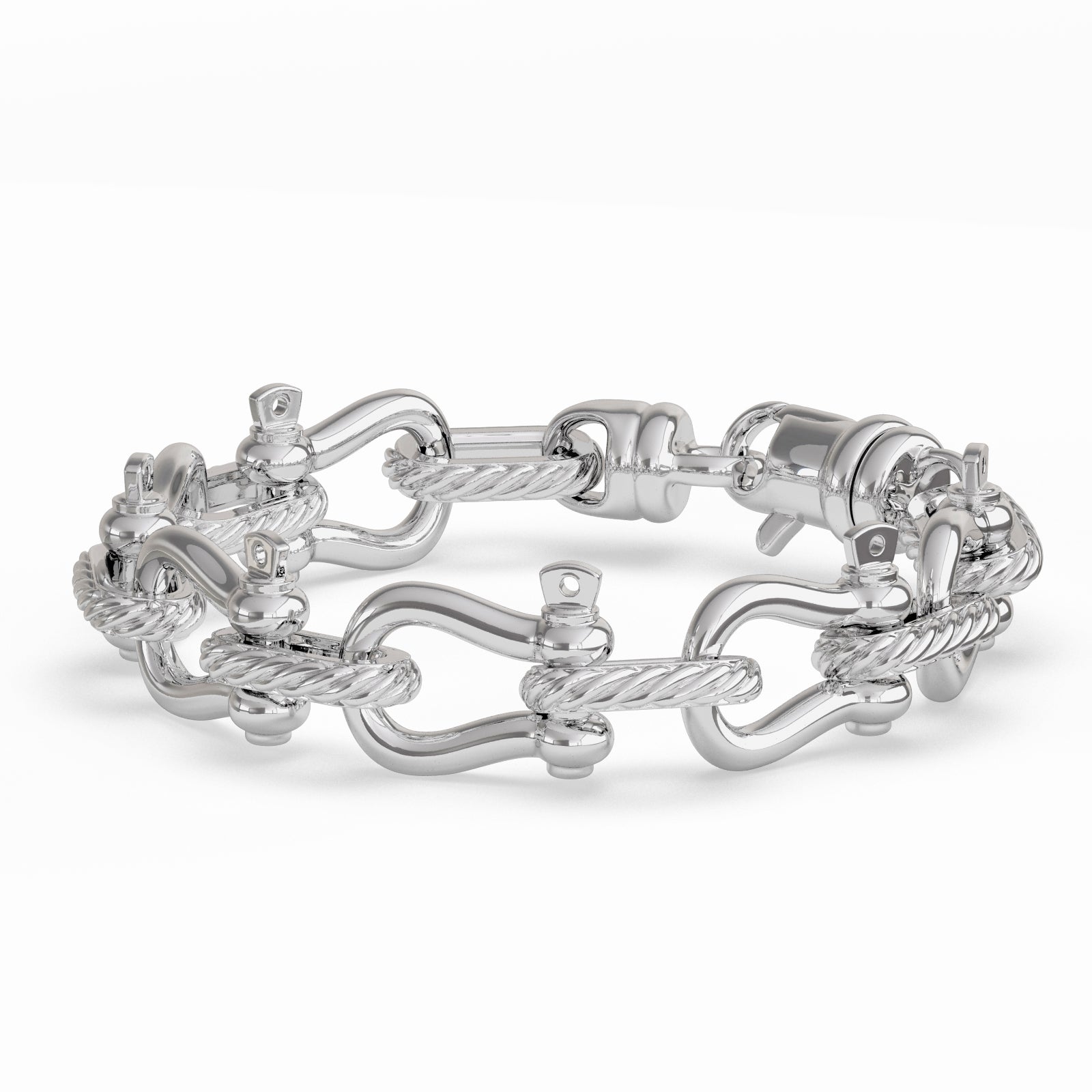 316L Stainless Steel Boat Shackle Bracelet | Unisex | Handmade | 7-10 Inches