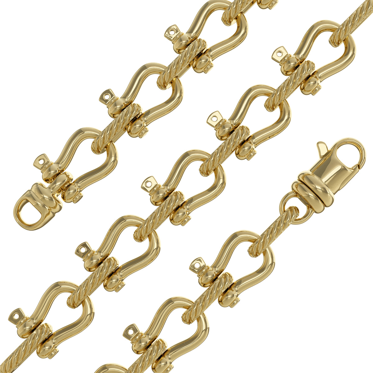 Gold Shackle Link Nautical Chain