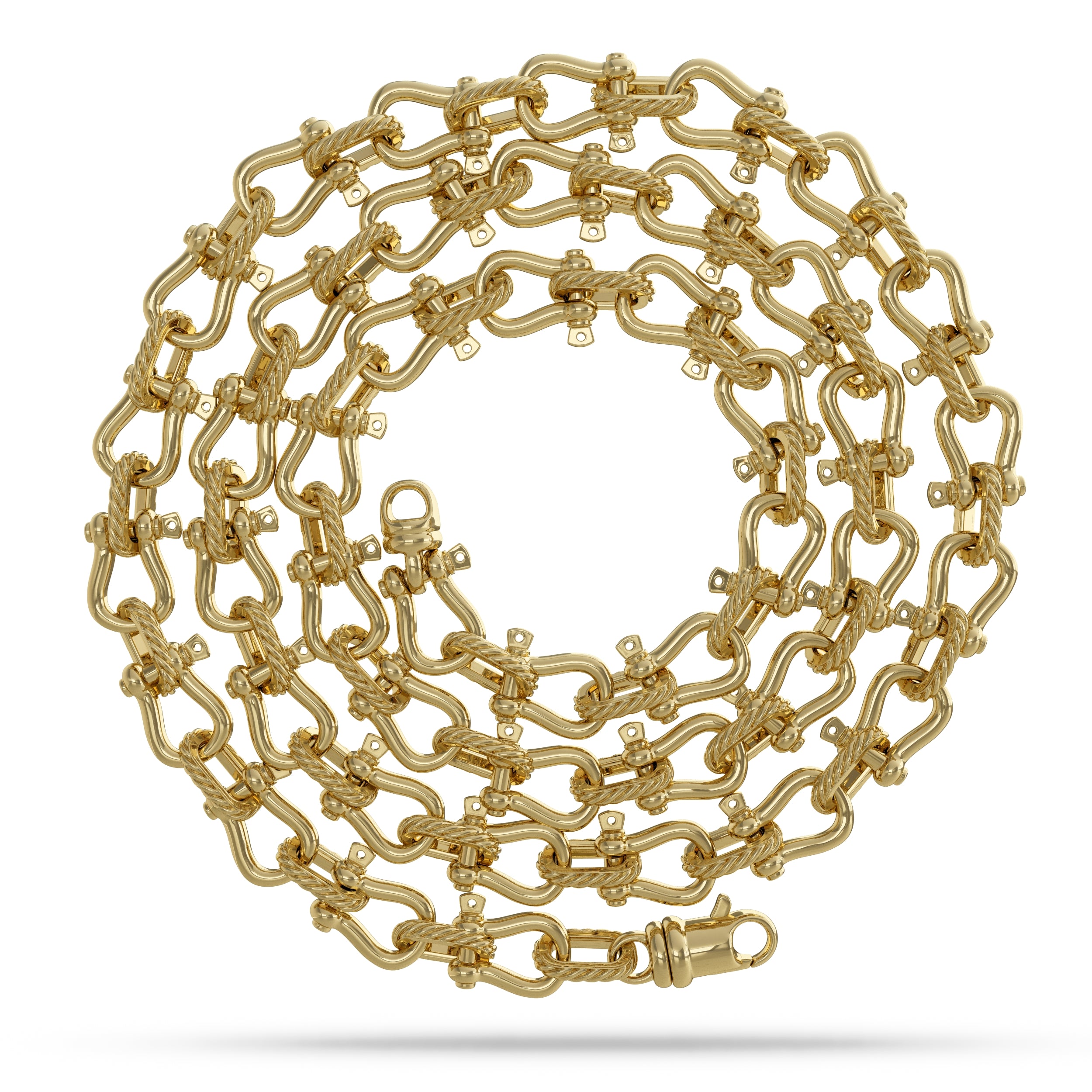 Shackle Link Necklace Coil 
