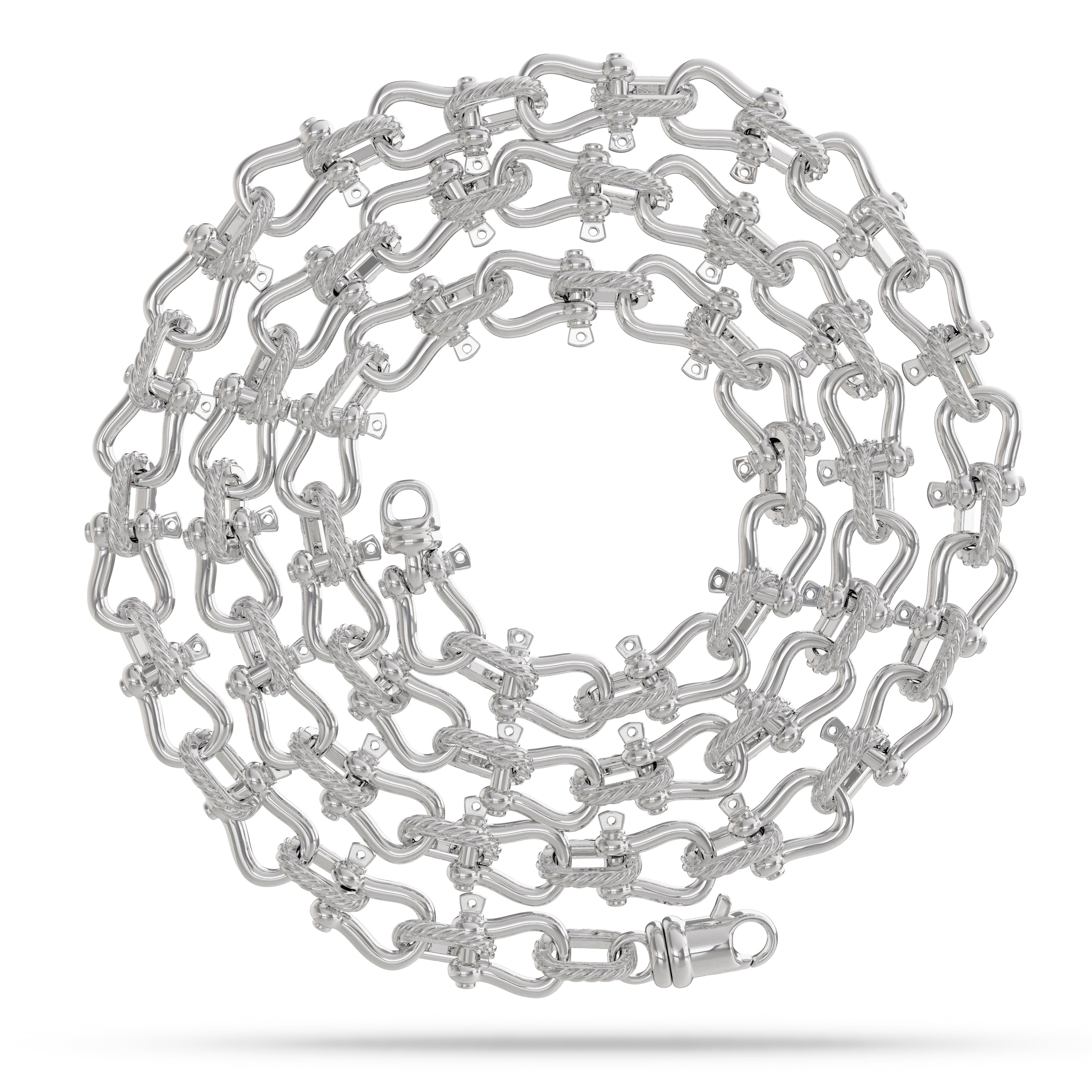 Silver Shackle Link Chain Nacklace