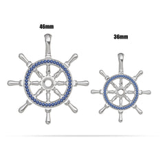 Ship Wheel Pendant (stoned)