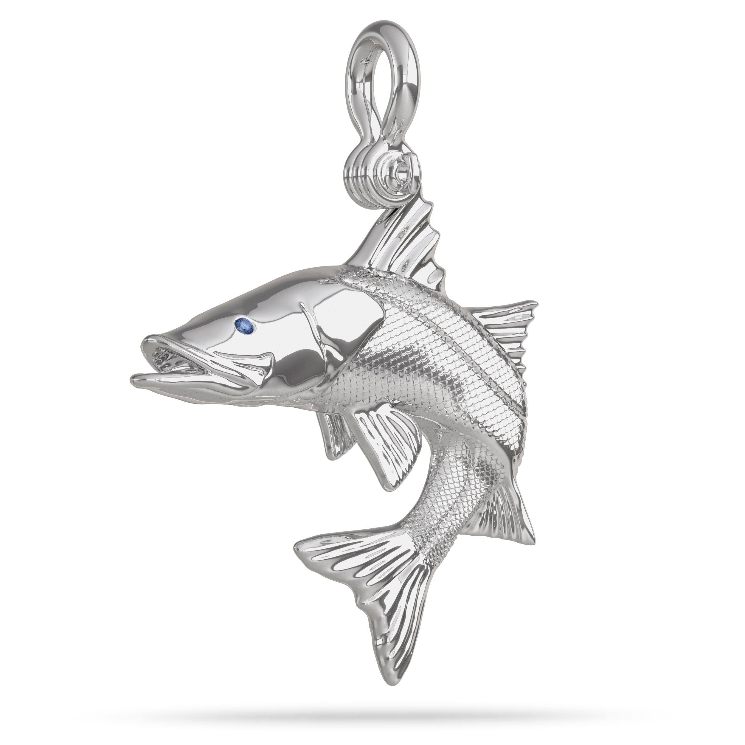 Snook In Action Silver necklace  Pendant