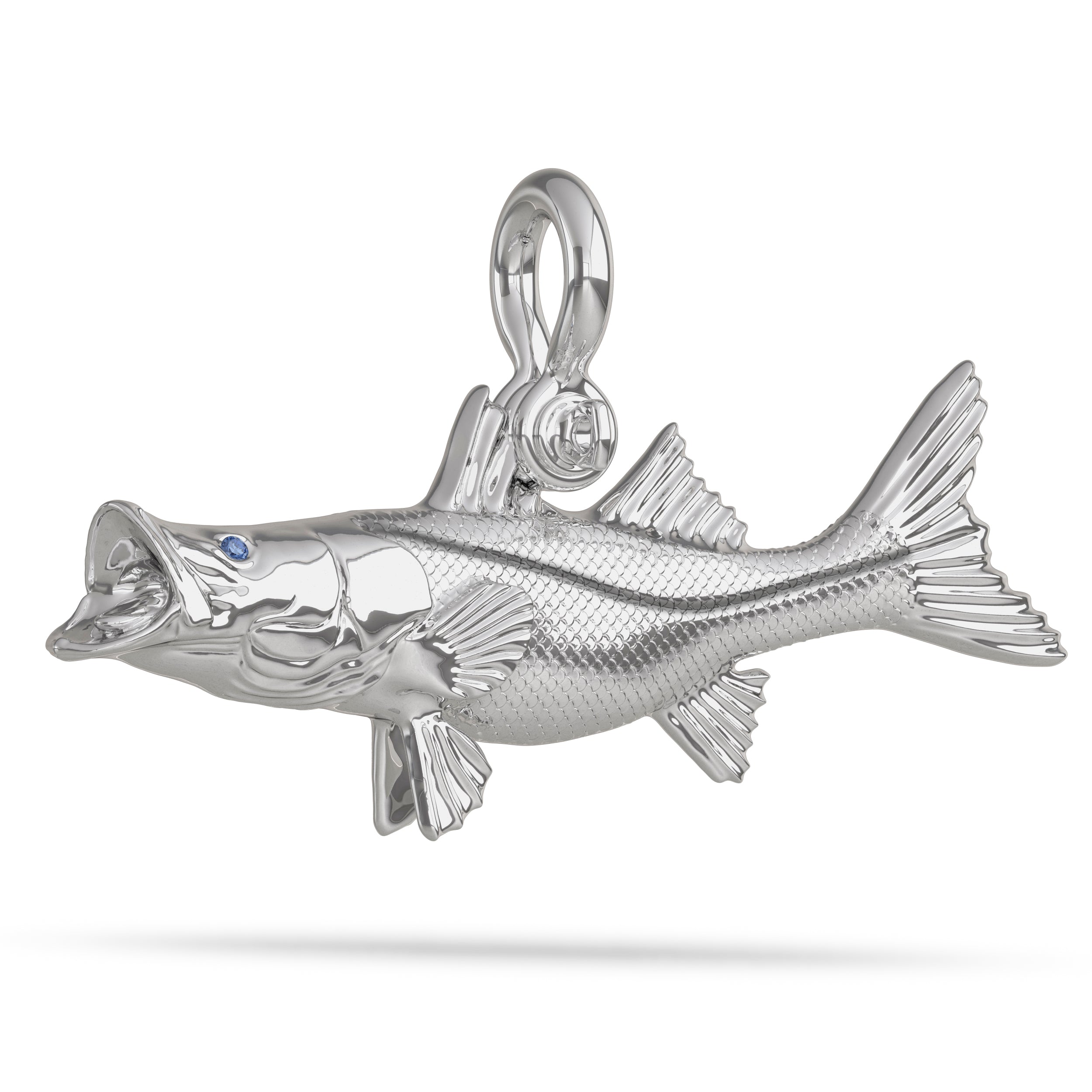 Snook Fish Pendant - Large | Sea Shur Jewelry Silver w/ Medium Bail