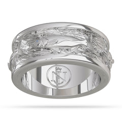 Platinum Snook Fish Mens Wedding Ring