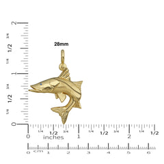 Snook In Action Gold Fish Pendant Size Chart 