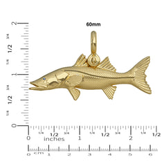 Gold Snook Necklace Pendant Size Chart 