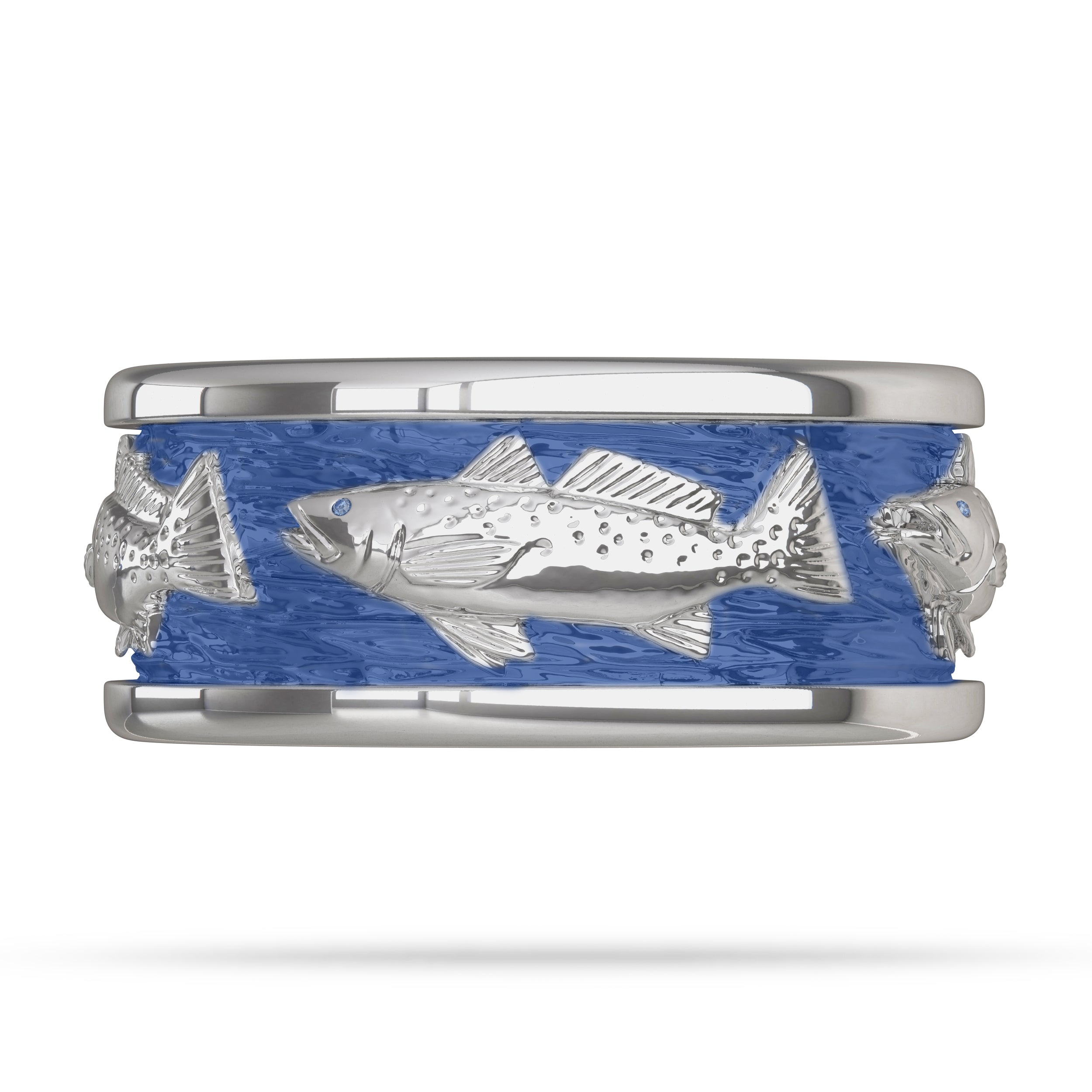 Gold Speckled Sea Trout Fish Ring 