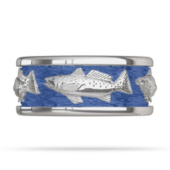 Gold Speckled Sea Trout Fish Ring 