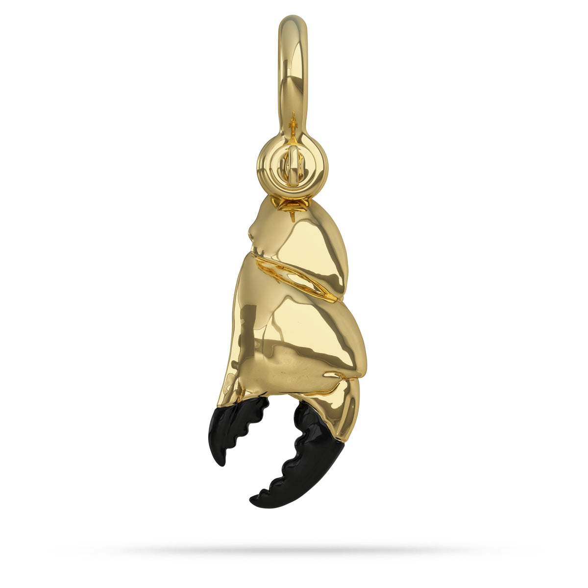 Gold Stone Crab Claw Pendant 
